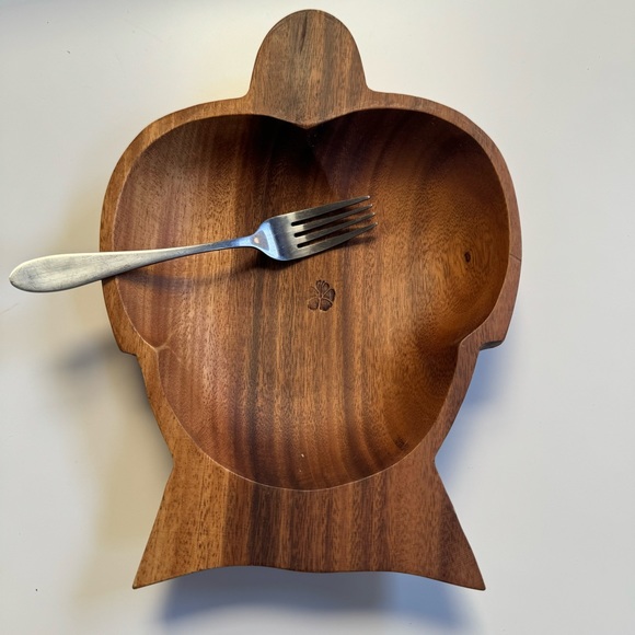 vintage hand carved wooden turtle bowl serving plate dish hand carved Hawaiian - Picture 5 of 9